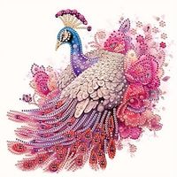 1pc Animal DIY Diamond Painting Peacock Diamond Painting Handcraft Home Gift Without Frame miniinthebox