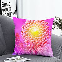 1 Pc Polyester Pillow Cover  Plant Geometric 3D Simple Square Zipper Traditional Classic miniinthebox - thumbnail