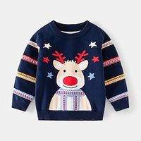 Toddler Boys Sweater Graphic Long Sleeve Crewneck Outdoor Adorable Red Spring Clothes 3-7 Years Lightinthebox - thumbnail