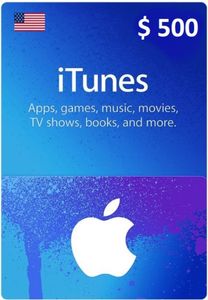 $500 USA Apple iTunes Gift Card (Instant E-mail Delivery)