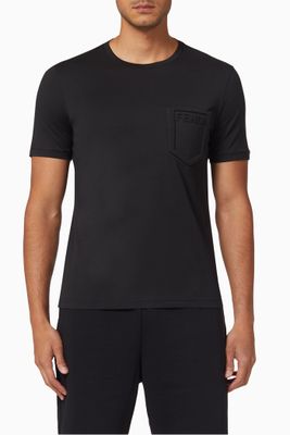 Trompe-l'œil Logo T-shirt in Cotton Trompe-l'œil Logo T-shirt in Cotton