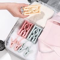 Travel folding hangers for business trips hotel travel multi-purpose compact drying racks portable sock clips 4 Pack miniinthebox - thumbnail