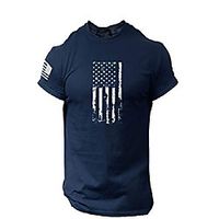 rogue style america flag t-shirt - usa patriotic shirt for man (navy blue, xl) Lightinthebox - thumbnail
