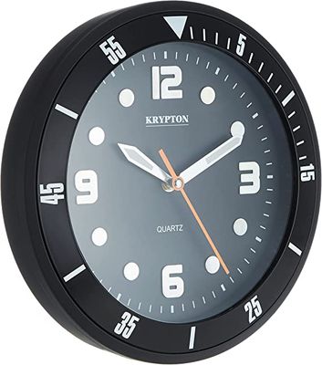 Krypton Round Wall Clock -(Black)-(KNWC6120)