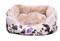 Coco Kindi Leopard Pattern Washable Sofa Fur Bed - Size 3 - For Dog & Cat