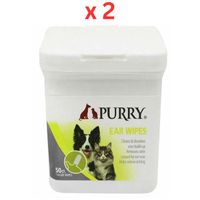 Purry Ear Finger Wipes For Dogs And Cats - 50pcs (Pack of 2)