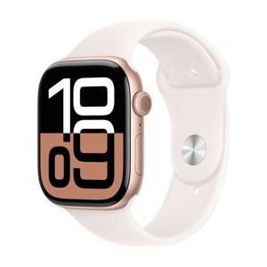 Apple Watch Series 10, GPS 42mm Rose Gold Aluminum Case, with Light Blush Sport Band - S/M