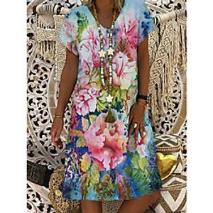 independent station new women's v-neck print dress Lightinthebox
