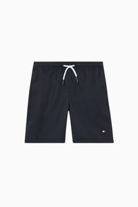 Drawstring Regular Fit Mid Length Swim Shorts in Recycled Polyester