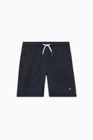 Drawstring Regular Fit Mid Length Swim Shorts in Recycled Polyester - thumbnail