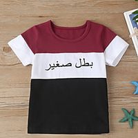 Kids Boys' Tee Short Sleeve Letter Print Black Children Tops Fall Summer Basic Daily Wear Regular Fit 1-5 Years miniinthebox - thumbnail