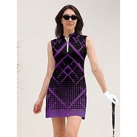 Women's Golf Dress Violet Sleeveless Ladies Golf Attire Clothes Outfits Wear Apparel Lightinthebox