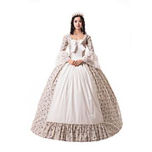 Princess Maria Antonietta Rococo Victorian Renaissance Vacation Dress Dress Party Costume Masquerade Prom Dress Women's Costume Beige Vintage Cosplay Christmas Halloween Party / Evening 3/4 Length miniinthebox