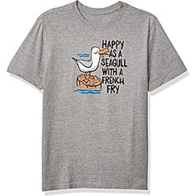 Men's Unisex Tee T shirt Shirt Hot Stamping Graphic Prints Bird Animal Plus Size Print Short Sleeve Casual Tops 100% Cotton Basic Designer Big and Tall Round Neck Gray / Sports / Summer miniinthebox