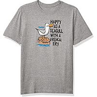 Men's Unisex Tee T shirt Shirt Hot Stamping Graphic Prints Bird Animal Plus Size Print Short Sleeve Casual Tops 100% Cotton Basic Designer Big and Tall Round Neck Gray / Sports / Summer miniinthebox - thumbnail
