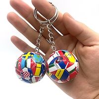 World Flag Football Keychain Country Soccer Club Accessories Chains Gifts Souvenir Fans Pendant Car Keyring Key Bag Lightinthebox - thumbnail