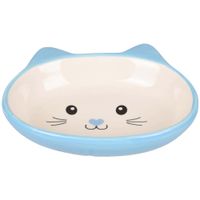 Flamingo Isa Ceramic Feeding and Drinking Cat Bowl Blue - 170ML