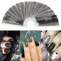 20Pcs Black Hollow Lace Nail Art Sticker DIY Design Salon Use Manicure Sexy Decoration