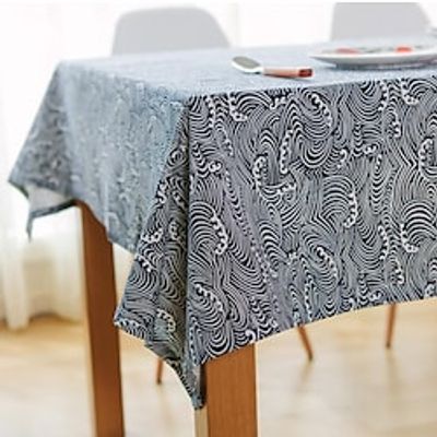 Farmhouse Style Tablecloth Cotton Linen Rectangle Table Cloths for Kitchen Dining, Party, Holiday, Christmas, Buffet miniinthebox