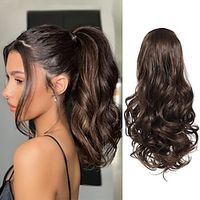 Ponytail Extension15 Inch Drawstring Ponytail Hair Extensions Short Wavy Fake Pony Tail Synthetic Hair Pieces for Women Lightinthebox