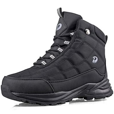 Men's Boots Plus Size Hiking Boots Trekking Shoes Hiking Walking Casual Outdoor Daily Faux Leather Mesh Breathable Slip Resistant Mid-Calf Boots Lace-up Black Blue Fall Winter miniinthebox