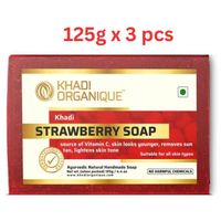 Khadi Organique Strawberry Soap 125G (Pack Of 3)