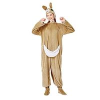 Adults' Kigurumi Pajamas Kangaroo Kangaroo Onesie Pajamas Polar Fleece Khaki Cosplay For Men and Women Animal Sleepwear Cartoon Festival / Holiday Costumes miniinthebox - thumbnail