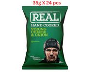 Real Crisps Cheese & Onion (Pack Of 24 X 35g)