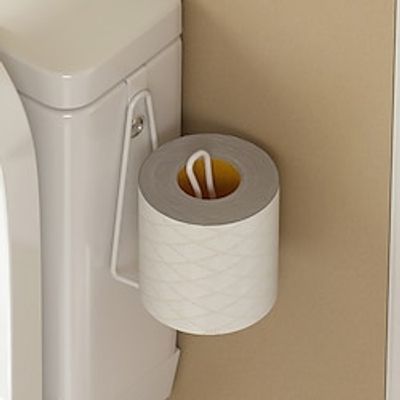 Toilet Paper Holder Self Adhesive Wall Mount No Punching Tissue Towel Roll Dispenser for Bathroom Kitchen Towel Rack miniinthebox