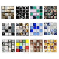 10pcs 1010cm mosaic tiles wall sticker transfers flat 2d printed covers for kitchen cupboard washbasin wallpaper waterproof wall decals miniinthebox - thumbnail