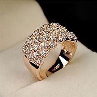 1PC Ring For Women's AAA Cubic Zirconia White Street Date Alloy Classic Lightinthebox