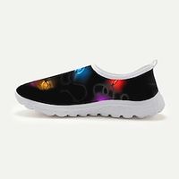 Men's Sneakers Print Shoes Plus Size Flyknit Shoes Walking Sporty Casual Outdoor Daily Party  Evening Mesh Breathable Comfortable Black Summer Spring Fall Lightinthebox - thumbnail