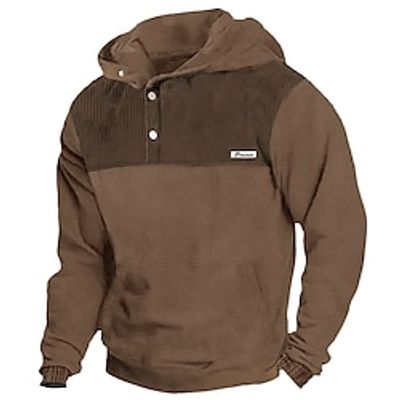 Men's Hoodie Quarter Zip Hoodie Black Khaki Coffee Hooded Plain Patchwork Pocket Sports Outdoor Daily Holiday Corduroy Streetwear Cool Casual Spring Fall Clothing Apparel Hoodies Sweatshirts miniinthebox Men's Hoodie Quarter Zip Hoodie Black Khaki Coffee Hooded Plain Patchwork Pocket Sports Outdoor Daily Holiday Corduroy Streetwear Cool Casual Spring Fall Clothing Apparel Hoodies Sweatshirts miniinthebox