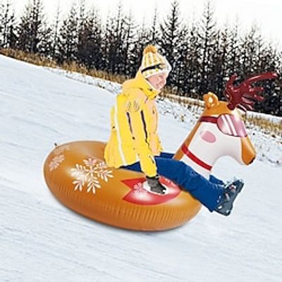 Winter Snow Tube Inflatable Snow Sled for Kids and Adults,117x110cm Heavy Duty Thickened Double Bottom with Sturdy Handles for Winter Outdoor Sport Lightinthebox Winter Snow Tube Inflatable Snow Sled for Kids and Adults,117x110cm Heavy Duty Thickened Double Bottom with Sturdy Handles for Winter Outdoor Sport Lightinthebox