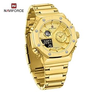 NAVIFORCE Watch Men Top Brand Luxury Stainless Steel Sport Male Clock Digital Quartz Army Waterproof Original Wristwatch 9216 miniinthebox