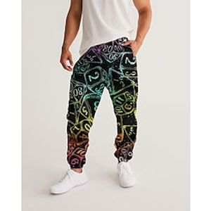 Men's Sweatpants Joggers Trousers Drawstring Elastic Waist 3D Print Graphic Prints Comfort Breathable Sports Outdoor Casual Daily Streetwear Stylish Purple Rainbow Micro-elastic  Designer Lightinthebox