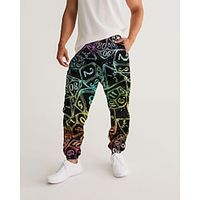 Men's Sweatpants Joggers Trousers Drawstring Elastic Waist 3D Print Graphic Prints Comfort Breathable Sports Outdoor Casual Daily Streetwear Stylish Purple Rainbow Micro-elastic  Designer Lightinthebox - thumbnail