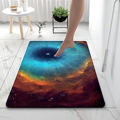 Diatomaceous Earth Bath Mat Galactic Pattern Super Absorbent Bathroom Rug Door Mat New Design miniinthebox
