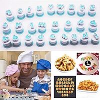 26Pcs/set Baking Pastry Mold Letter Fondant Cookie Cutter UpperLowercase Alphabet and Number Cake Decoration DIY Cake Tools for Kids miniinthebox - thumbnail