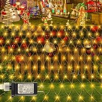Christmas Net Lights Outdoor,1.51.5M-96Led32M-192Led64M-672Led  Mesh Light Waterproof Tree Light,Net String Lights Plug in with 8Modes Connectable for Gazebo Shrubs Lawn Backyard Garden Decor Lightinthebox - thumbnail