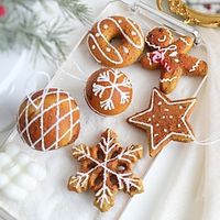 Foam Ball Snowflake Christmas Tree Pendant Christmas Ball Gingerbread Man Pendant Christmas Pendant Diy Christmas Decorations Lightinthebox - thumbnail
