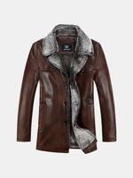 Thicken Fleece Warm Faux Leather Jacket