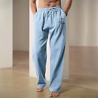 Graphic Cross Faith Casual Men's Pants Trousers Daily Wear Vacation Going out Polyester Black Blue Green S M L Mid Waist Elasticity Pants Lightinthebox - thumbnail