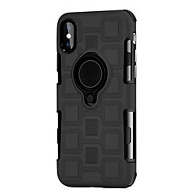Phone Case For Apple Back Cover iPhone 8 Plus iPhone 8 Shockproof Ring Holder Solid Color Hard PC miniinthebox