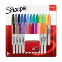 Sharpie Permanent Markers - Fine - Assorted Colours (Pack Of 24) - thumbnail