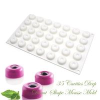 35 Holes Doughnut Button Silicone Cake Fondant Mold Chocolate Cookies Bread Mold Baking Pan Tray