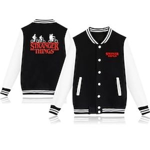 Inspired by Stranger Things Hellfire Club Eddie Munson Outerwear Back To School Polyster Anime Zipper Printing Coat For Men's / Women's / Couple's miniinthebox