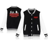 Inspired by Stranger Things Hellfire Club Eddie Munson Outerwear Back To School Polyster Anime Zipper Printing Coat For Men's / Women's / Couple's miniinthebox - thumbnail