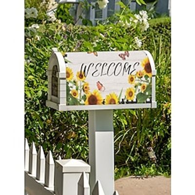 1pcs Mailbox Cover Spring Summer Welcome Mailbox Cover, Sunflower Butterfly Decorative Flower Buffalo Plaid Check Fall Post Letter Box Wrap Farmhouse Rustic Decor. Lightinthebox 1pcs Mailbox Cover Spring Summer Welcome Mailbox Cover, Sunflower Butterfly Decorative Flower Buffalo Plaid Check Fall Post Letter Box Wrap Farmhouse Rustic Decor. Lightinthebox
