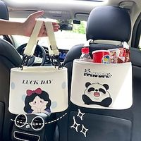 Graffiti Cartoon Car Seat Back Storage Bin Garbage Bin Car Interior Multifunctional Creative Hanging Debris Storage Box 1PC miniinthebox - thumbnail